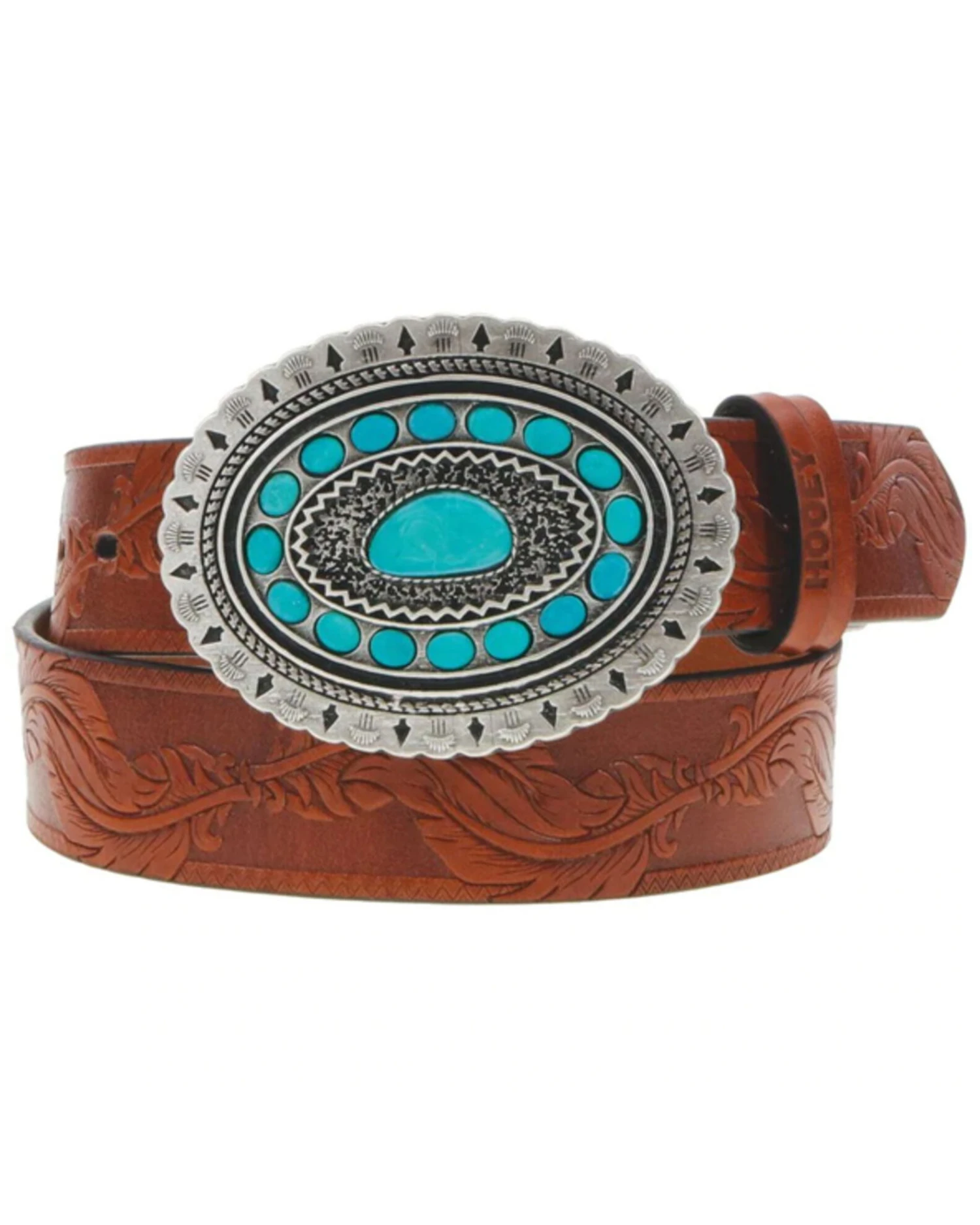 Hooey Women's Original Embossed Feather Southwestern Rodeo Buckle Belt 3 Hooey Women's Original Embossed Feather Southwestern Rodeo Buckle Belt