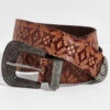 Free People Women's Outlaw Embossed Leather Belt -Western Cowboy Equipment Store 2000379457 235 P1