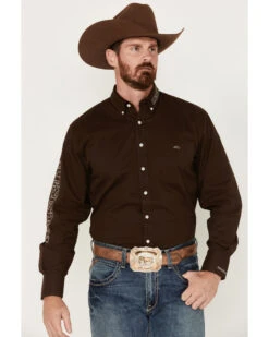 Resistol Men's Enzo Logo Long Sleeve Button Down Shirt -Western Cowboy Equipment Store 2000380426 200 P1
