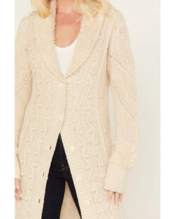 Cleo + Wolf Women's Boucle & Cable Knit Duster -Western Cowboy Equipment Store 2000380784 103 P3