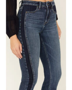 Idyllwind Women's Holland Medium Wash Contrast Panels High Risin' Stretch Bootcut Jeans