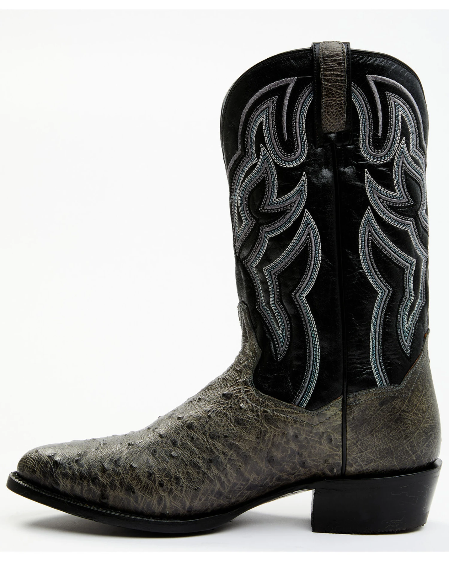 Dan Post Men's Exotic Full-Quill Ostrich Western Boots - Round Toe