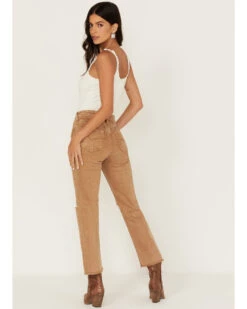 Cleo + Wolf Women's High Rise Ankle Slim Straight Jeans