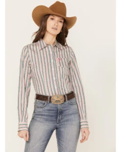 Cinch Women's Striped Long Sleeve Button-Down Western Shirt 7 Cinch Women's Striped Long Sleeve Button-Down Western Shirt -Western Cowboy Equipment Store 2000382739 900 P1
