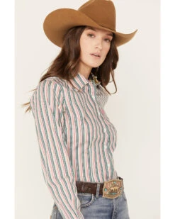Cinch Women's Striped Long Sleeve Button-Down Western Shirt 8 Cinch Women's Striped Long Sleeve Button-Down Western Shirt -Western Cowboy Equipment Store 2000382739 900 P2