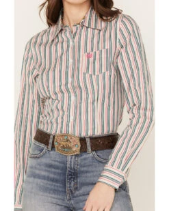 Cinch Women's Striped Long Sleeve Button-Down Western Shirt 9 Cinch Women's Striped Long Sleeve Button-Down Western Shirt -Western Cowboy Equipment Store 2000382739 900 P3