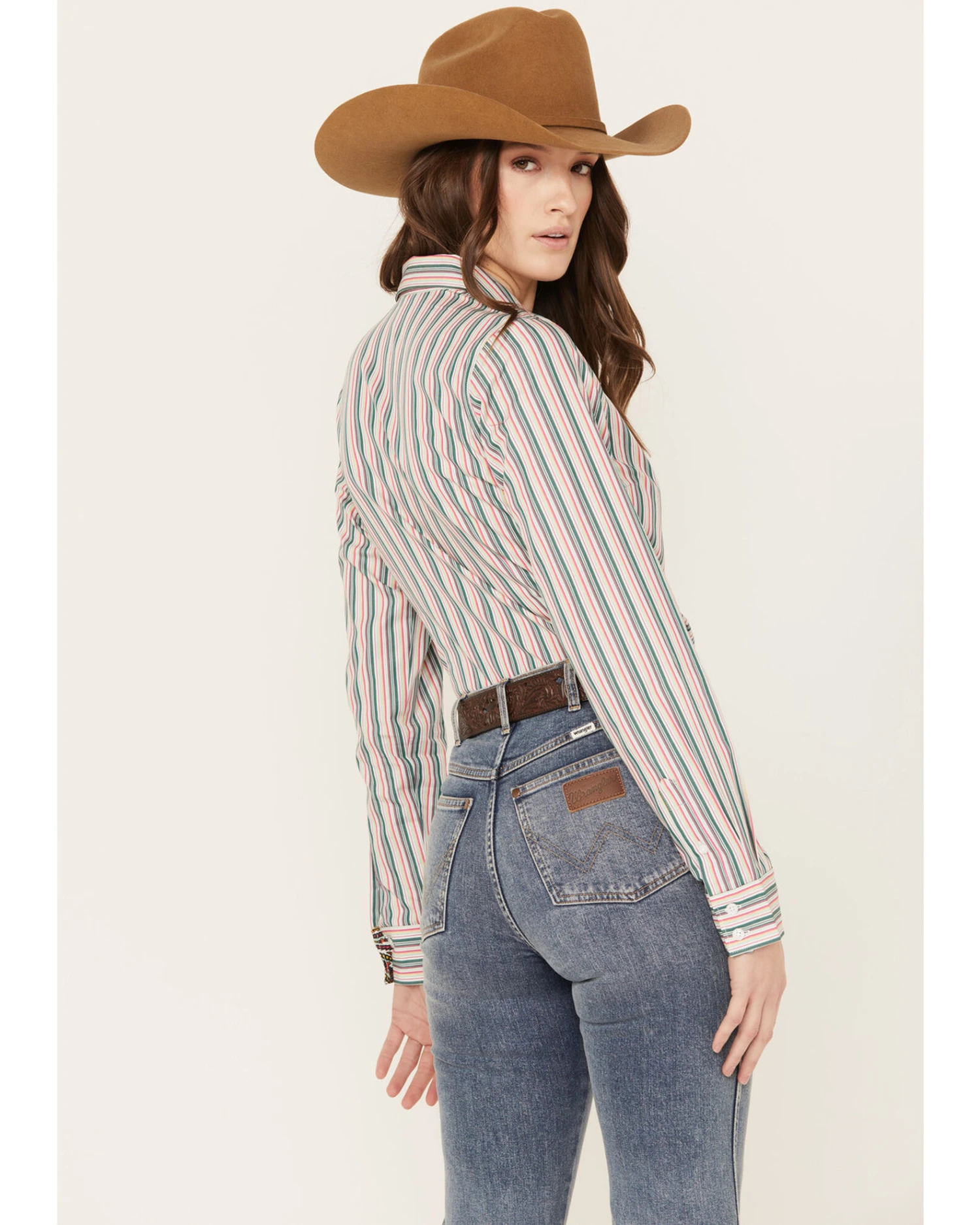 Cinch Women's Striped Long Sleeve Button-Down Western Shirt 3 Cinch Women's Striped Long Sleeve Button-Down Western Shirt