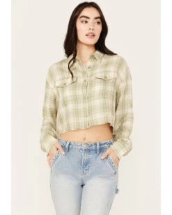 Cleo + Wolf Women's Long Sleeve Cropped Shirt -Western Cowboy Equipment Store 2000382951 300 P1