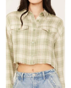 Cleo + Wolf Women's Long Sleeve Cropped Shirt -Western Cowboy Equipment Store 2000382951 300 P3