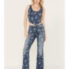 Idyllwind Women's Floral Drive Jacquard Denim Corset Top 2 Idyllwind Women's Floral Drive Jacquard Denim Corset Top -Western Cowboy Equipment Store 2000383132 415 P1
