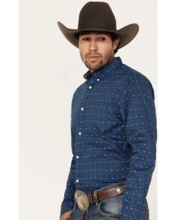 Cody James Men's 2nd Round Geo Print Long Sleeve Button-Down Western Shirt -Western Cowboy Equipment Store 2000383200 401 P2