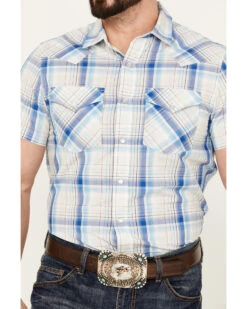 Pendleton Men's Frontier Plaid Short Sleeve Western Pearl Snap Shirt -Western Cowboy Equipment Store 2000383537 400 P3