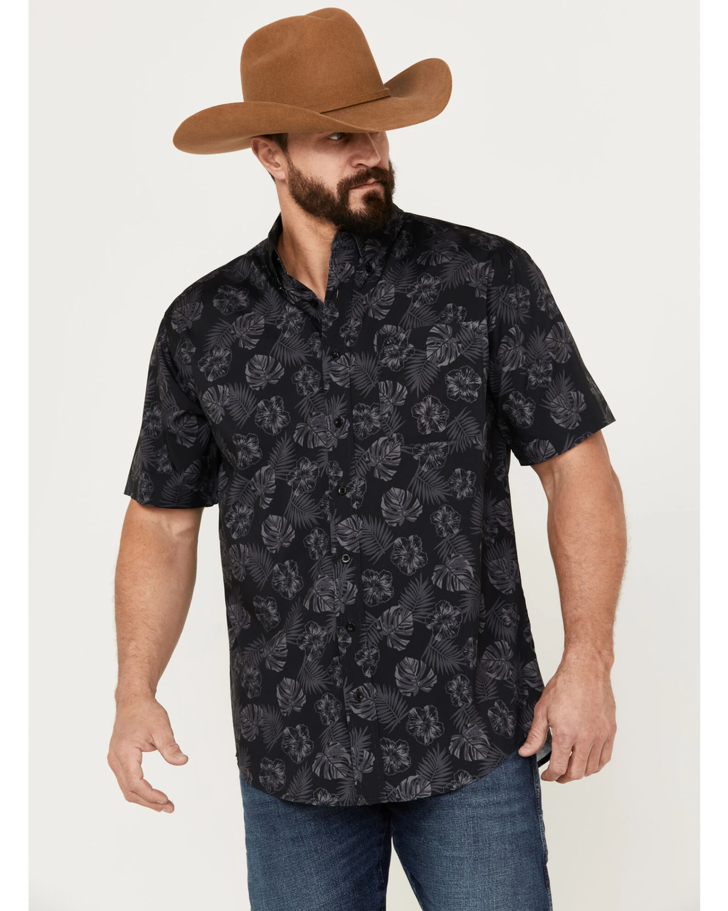 Cinch Men's ARENAFLEX Hawaiian Short Sleeve Button Down Shirt 3 Cinch Men's ARENAFLEX Hawaiian Short Sleeve Button Down Shirt