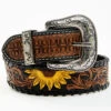 Shyanne Women's Painted Sunflower Belt -Western Cowboy Equipment Store 2000384851 200 P1