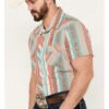 Rock & Roll Denim Men's Serape Striped Short Sleeve Western Snap Shirt -Western Cowboy Equipment Store 2000385175 900 P2
