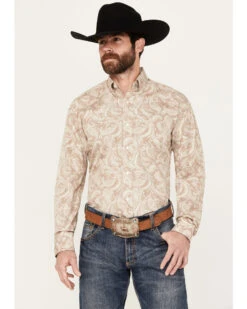 Stetson Men's Paisley Print Long Sleeve Button Down Western Shirt -Western Cowboy Equipment Store 2000385713 281 P1