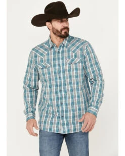 Moonshine Spirit Men's Agave Plaid Print Long Sleeve Western Snap Shirt -Western Cowboy Equipment Store 2000386080 020 P1