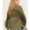 Shyanne Women's Lace Fringe Button Down Shacket -Western Cowboy Equipment Store 2000386169 341 P4