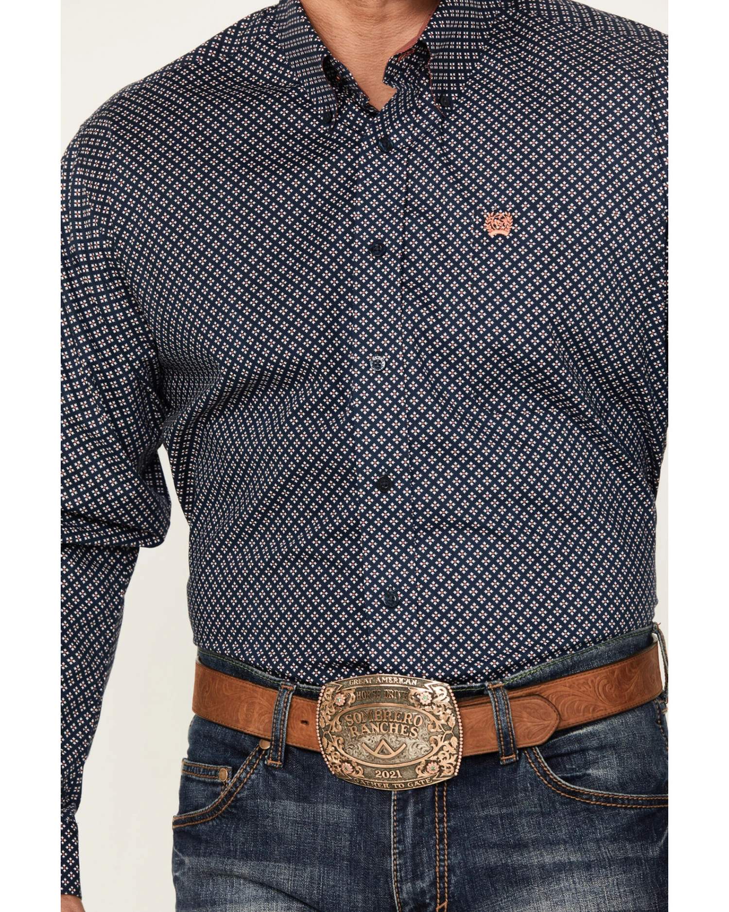 Cinch Men's Diamond Arrow Print Long Sleeve Button-Down Stretch Western Shirt 5 Cinch Men's Diamond Arrow Print Long Sleeve Button-Down Stretch Western Shirt - Image 3