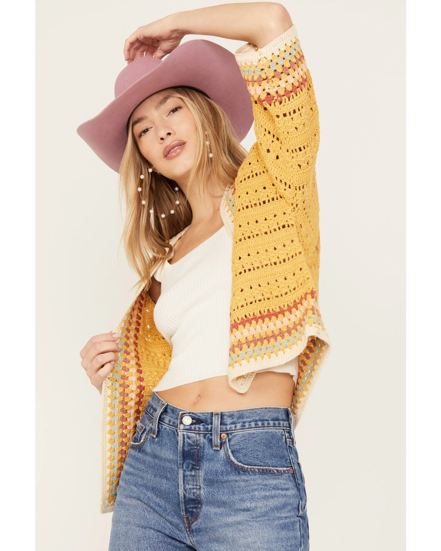 Driftwood Women's Caroline Crochet Cardigan 4 Driftwood Women's Caroline Crochet Cardigan - Image 2