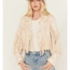 Saints & Hearts Women's Faux Suede Cropped Fringe Jacket 1 Saints & Hearts Women's Faux Suede Cropped Fringe Jacket -Western Cowboy Equipment Store 2000396314 110 P2